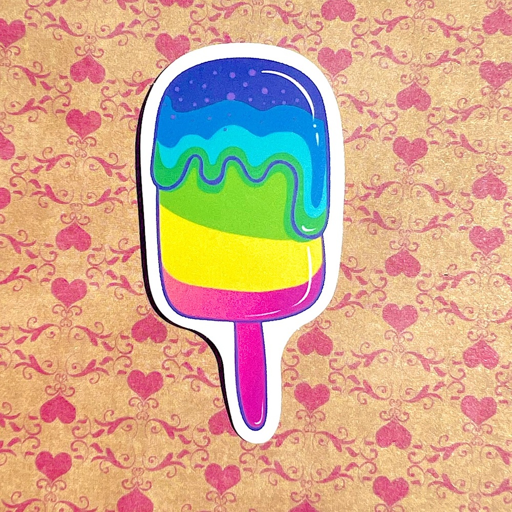 POP Pride Month LGBTQIA + Rainbow Vibrant Single Decor Design Accent Sticker